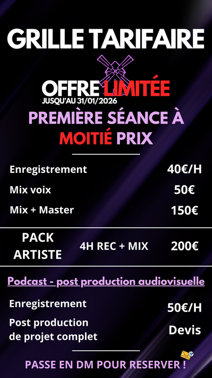 Studio d'enregistrement, à Paris 75014 #EGg3LP
